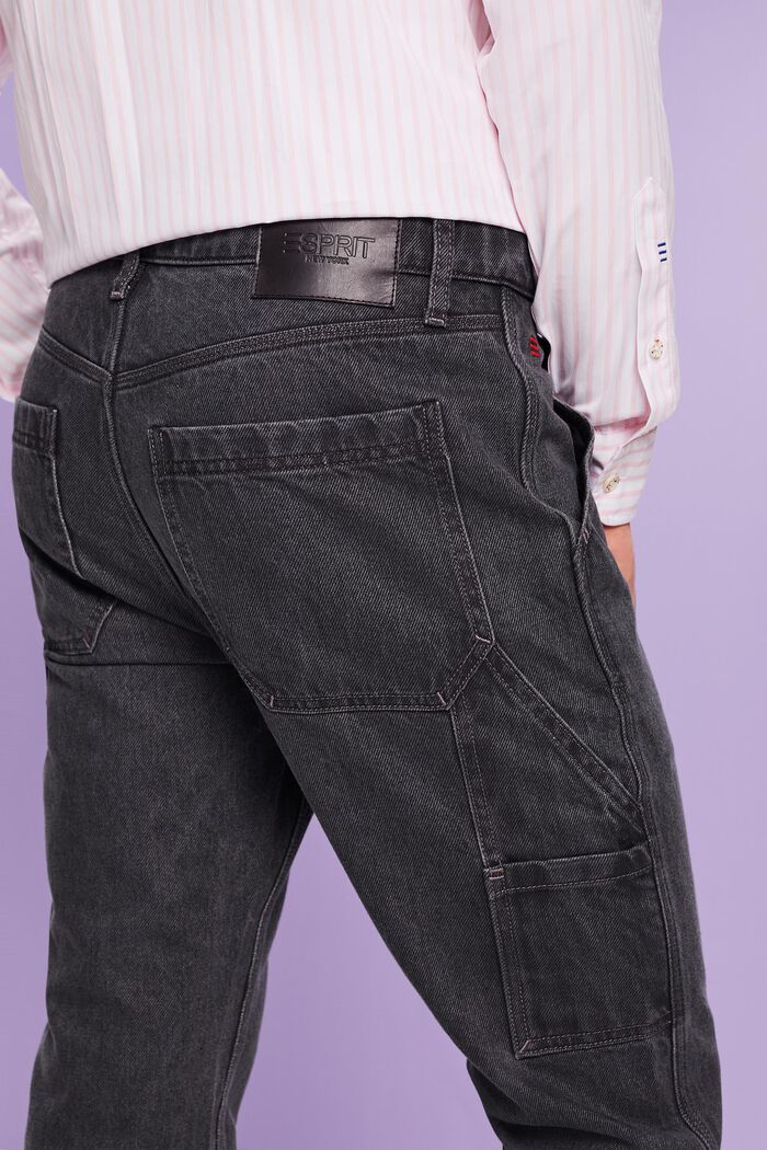 Mid-Rise Straight Carpenter Jeans, BLACK MEDIUM WASH, detail image number 1