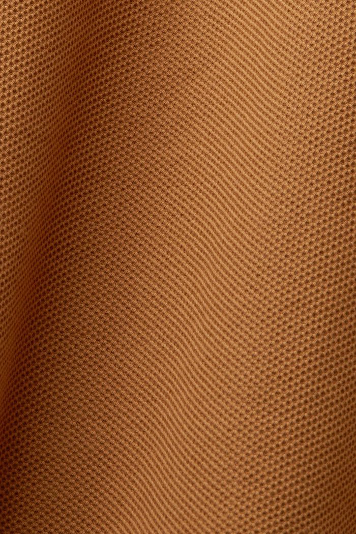 Piqué polo shirt with glitter, 100% cotton, CAMEL, detail image number 5