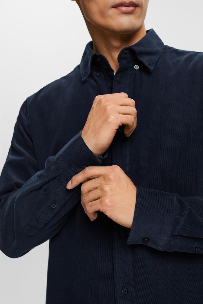 Corduroy shirt, 100% cotton, PETROL BLUE, detail image number 2