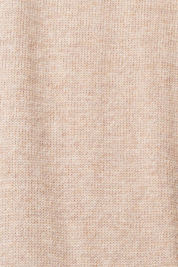 High-rise wool blend knit trousers, LIGHT TAUPE, detail image number 6