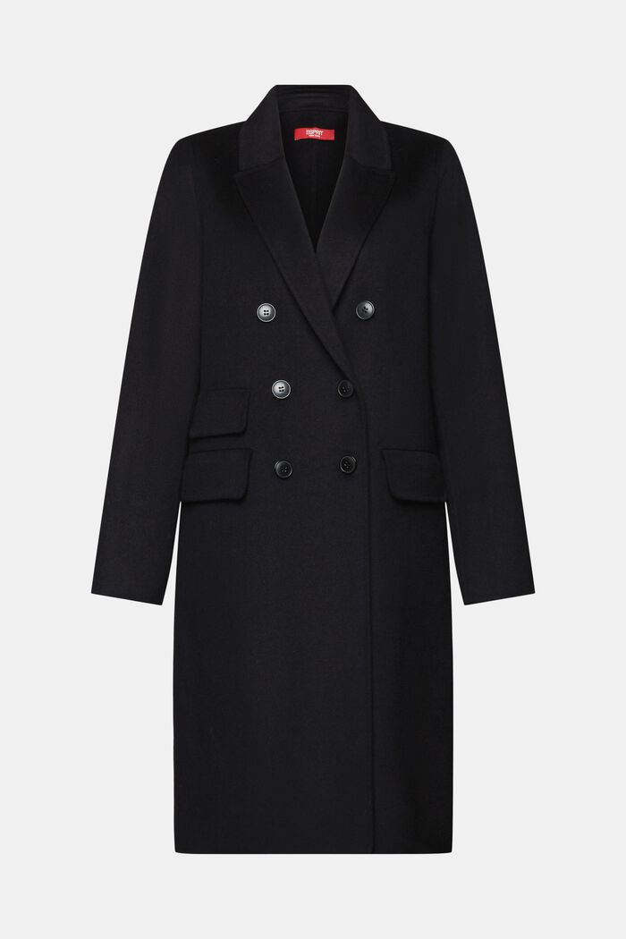 Recycled: wool blend coat, BLACK, detail image number 6