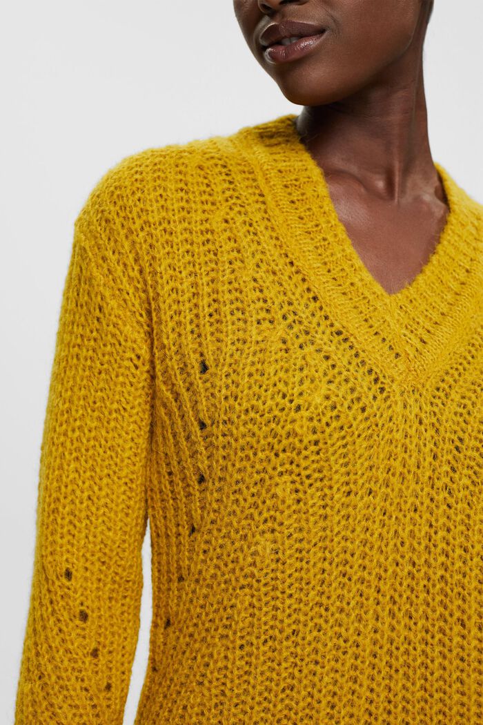 Alpaca blend jumper, DUSTY YELLOW, detail image number 3