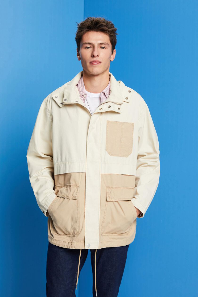 Transitional parka jacket, 100% cotton