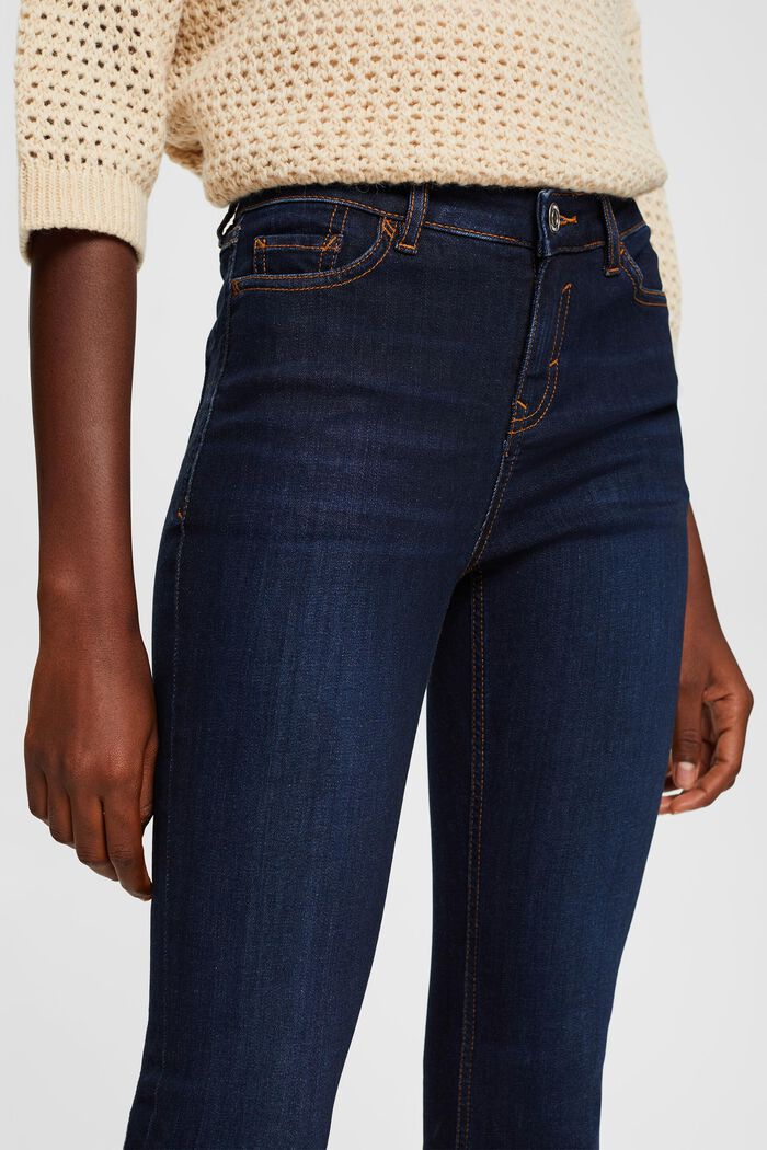 High-rise skinny bootcut jeans, BLUE DARK WASHED, detail image number 2