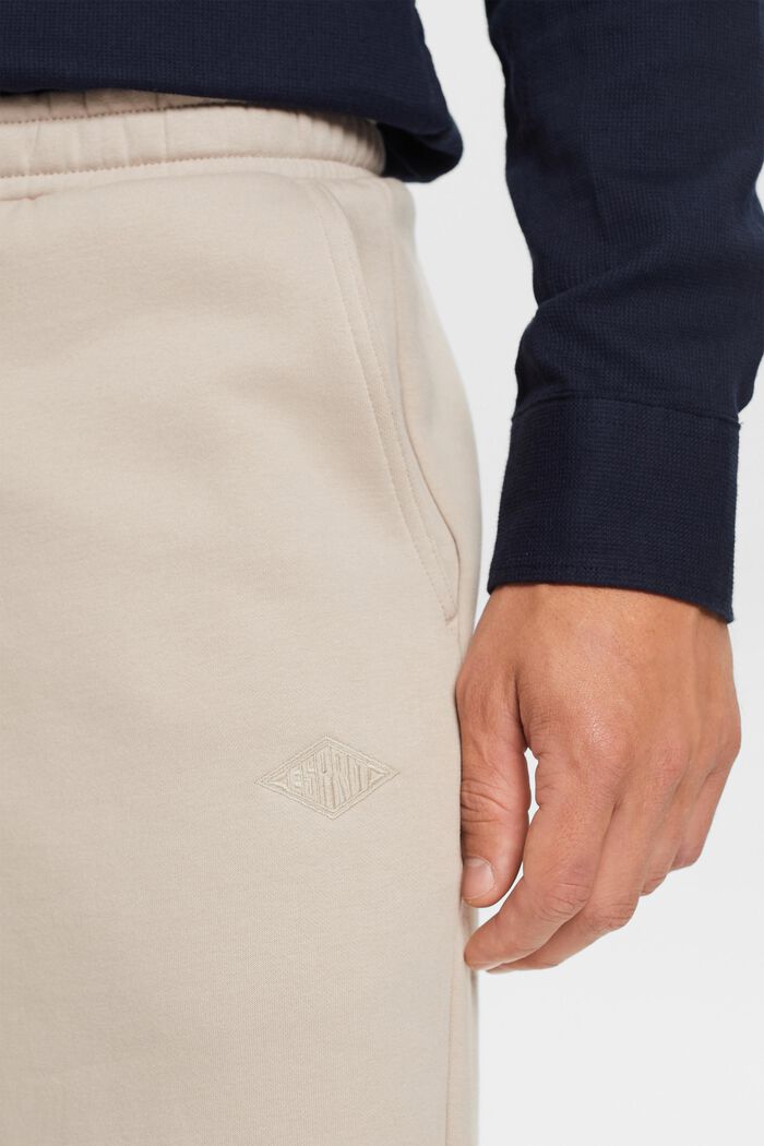 Joggers with logo stitching, BEIGE, detail image number 2