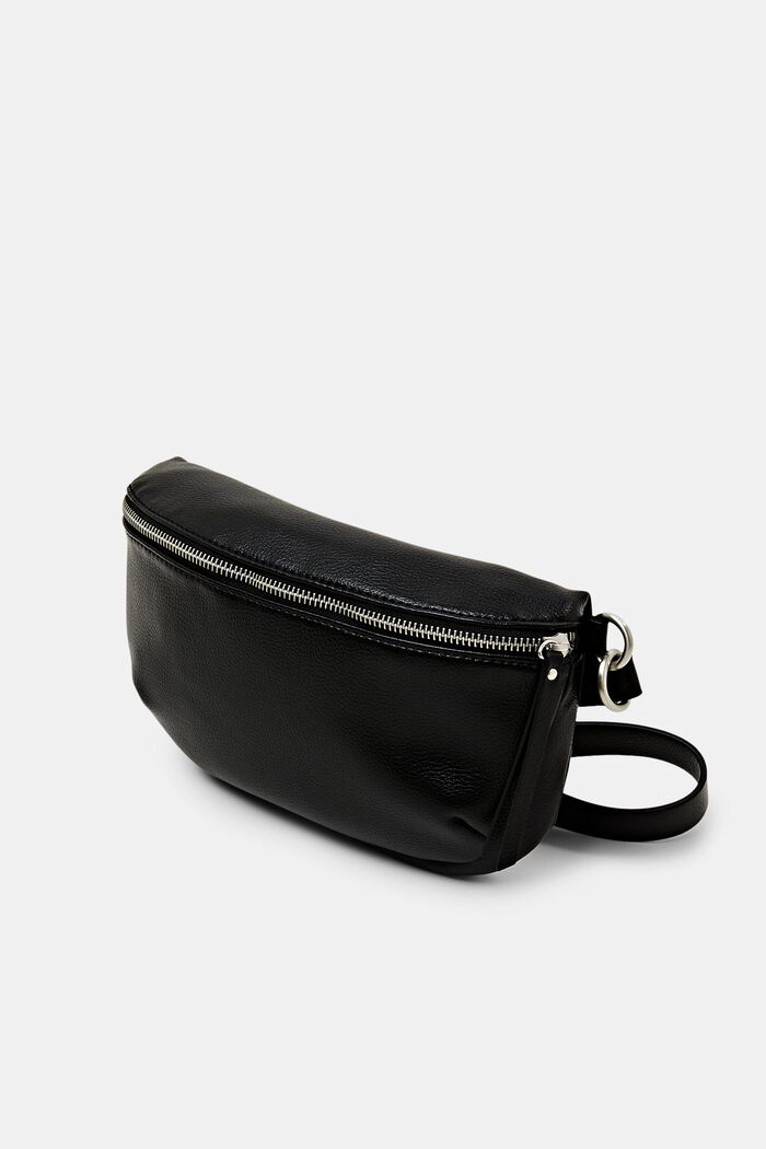 Medium Zip Front Crossbody Bag, BLACK, detail image number 2