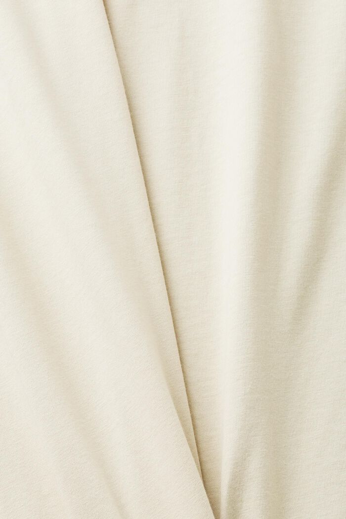 Two-tone cotton T-shirt, LIGHT TAUPE, detail image number 5
