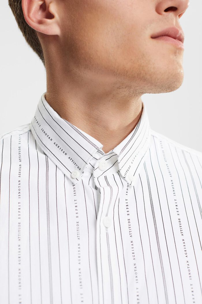 Shirt with striped pattern, WHITE, detail image number 2