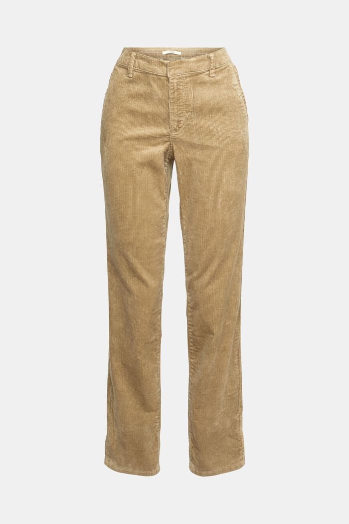 Mid-rise corduroy trousers, PALE KHAKI, detail image number 2