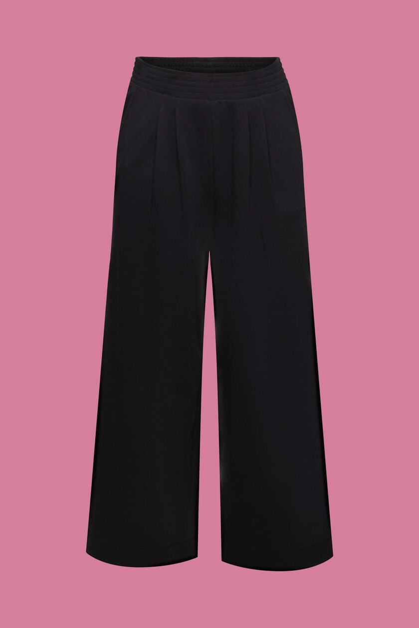 Cropped jersey trousers, 100% cotton