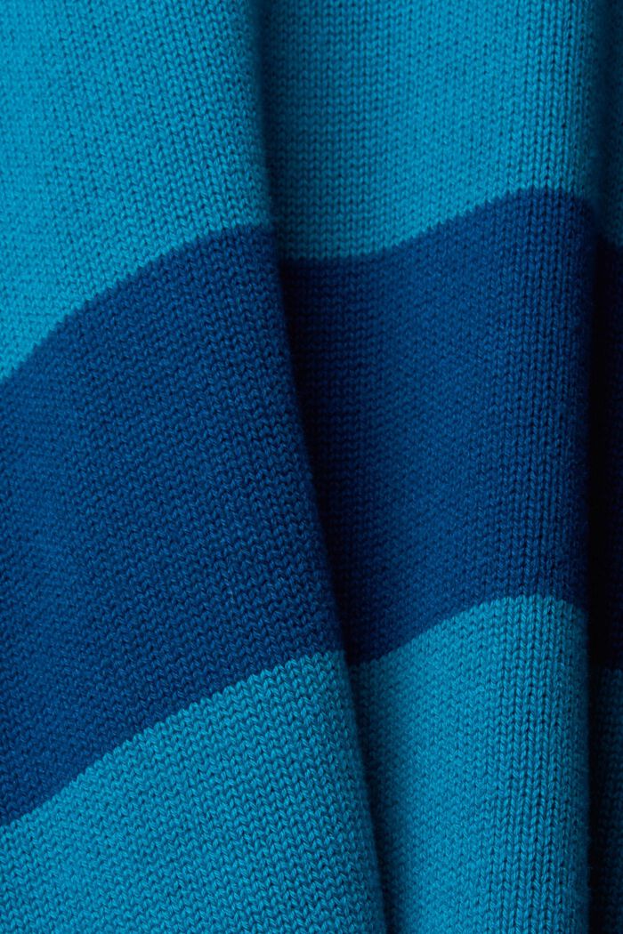 Rib-knit jumper, 100% cotton, PETROL BLUE, detail image number 1