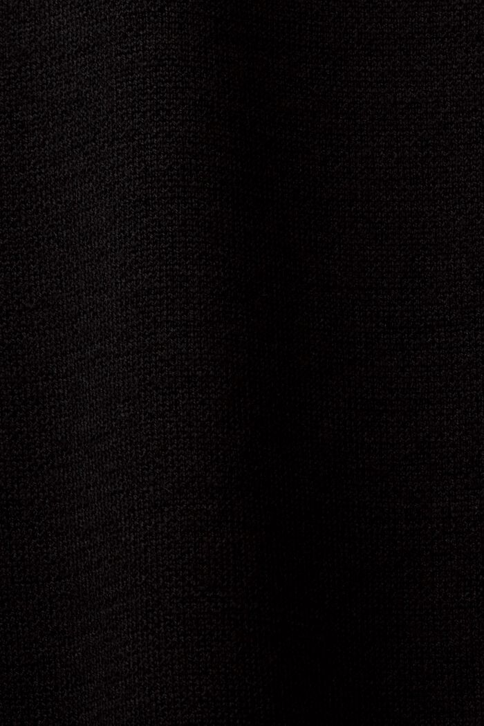 Sleeveless Wool-Blend Mini Dress, BLACK, detail image number 5
