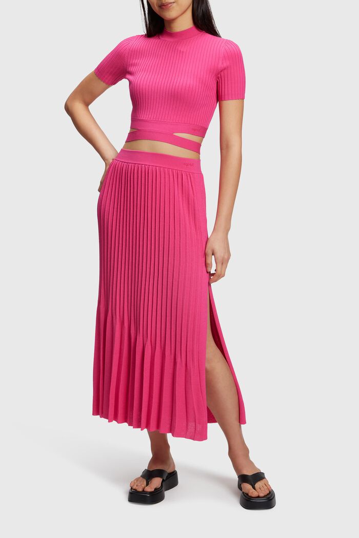 Pleated top, PINK FUCHSIA, detail image number 3