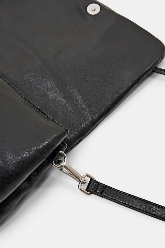 Vegan Leather Shoulder Bag, BLACK, detail image number 1