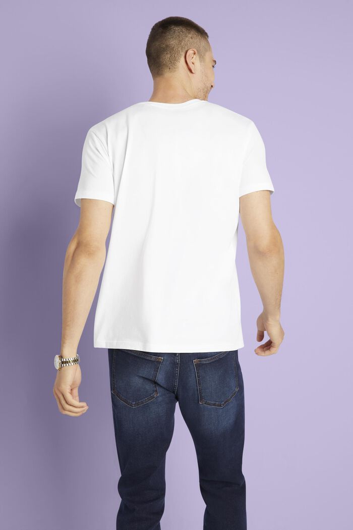 Two-pack crewneck cotton t-shirts, WHITE, detail image number 1