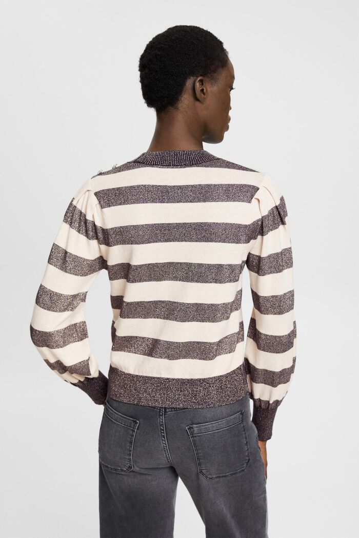 Jumper with glittering stripes, WHITE, detail image number 3