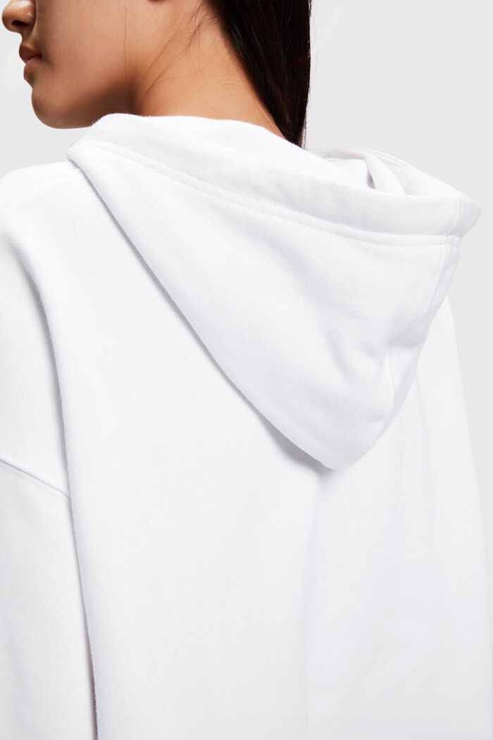 Unisex sweatshirt with a hood, WHITE, detail image number 1
