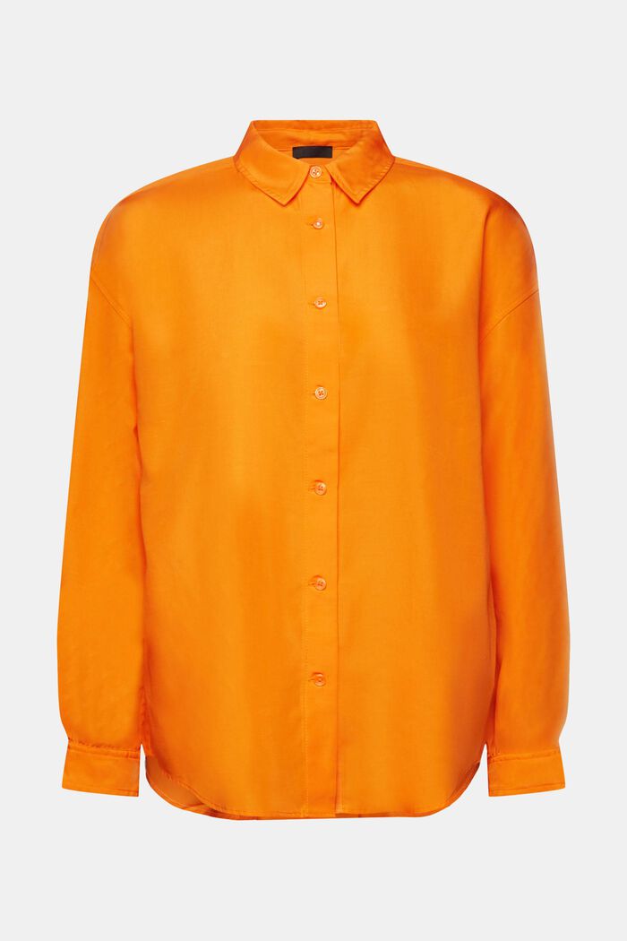 Oversized shirt blouse, BRIGHT ORANGE, detail image number 6