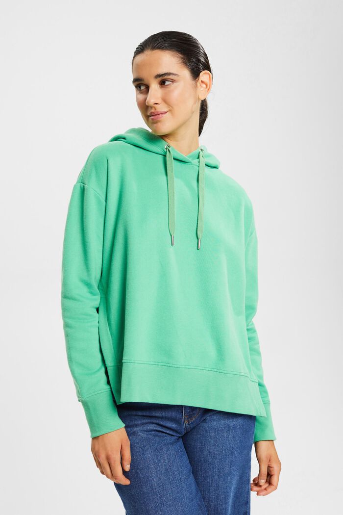 Cotton-Blend Hoodie, GREEN, detail image number 1
