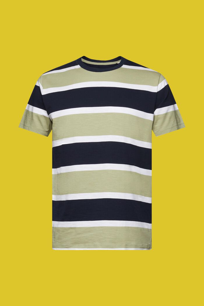 Striped jersey T-shirt, 100% cotton, LIGHT GREEN, detail image number 6