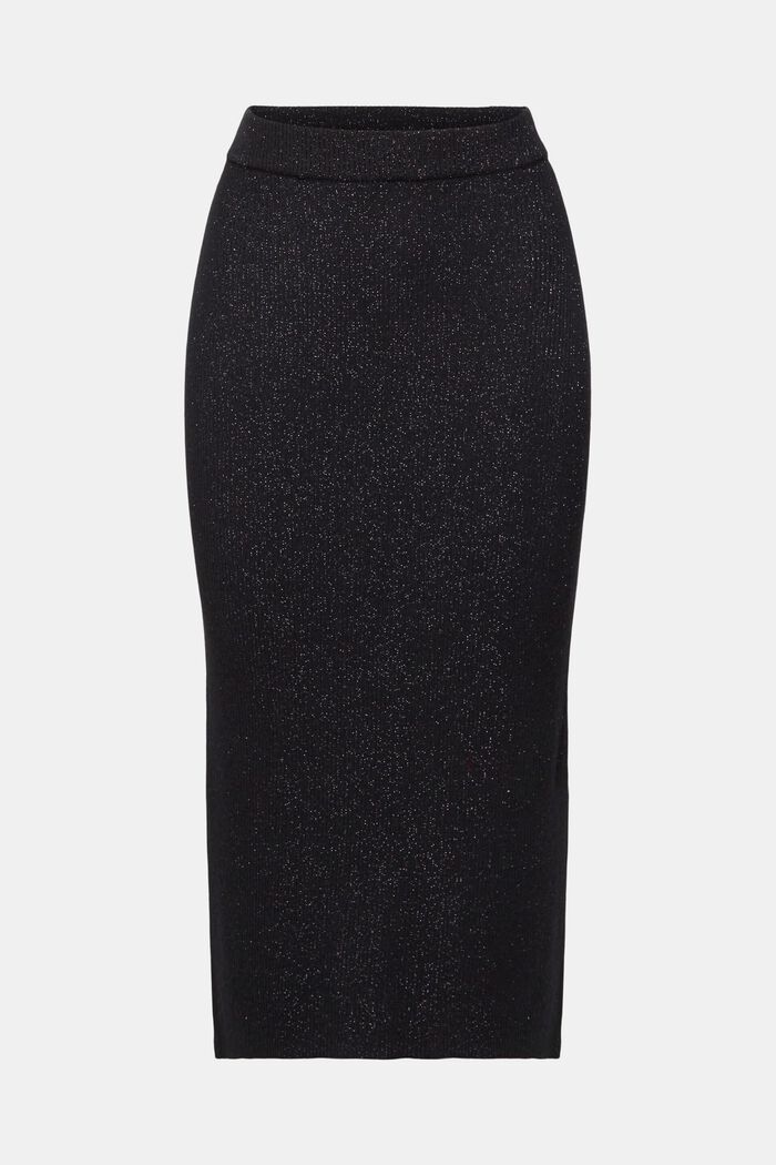 Sparkly midi skirt, BLACK, detail image number 7