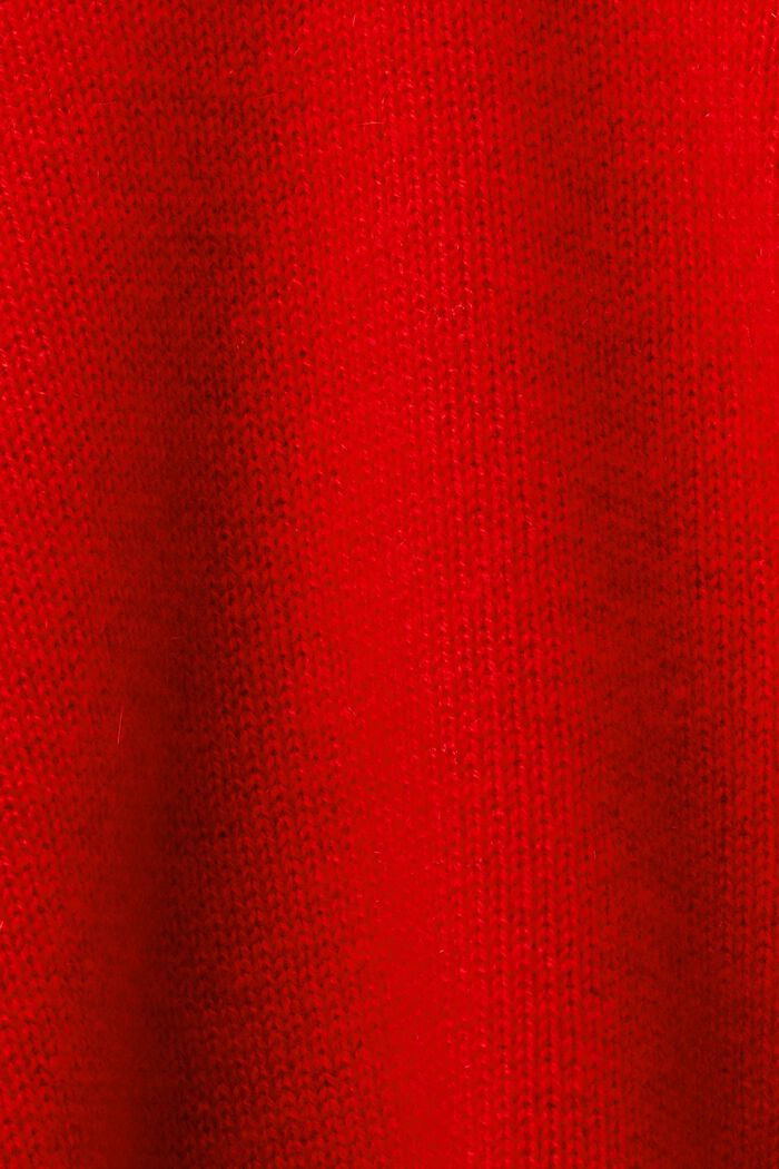 Cashmere V-Neck Sweater, RED, detail image number 6