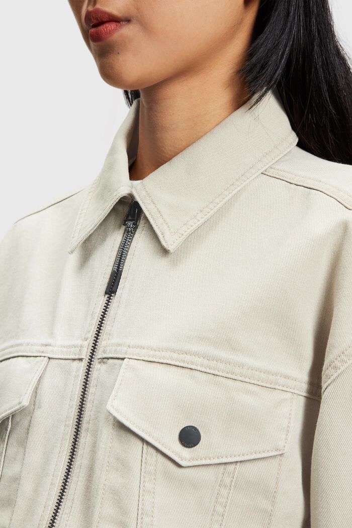 Cropped trucker jacket, NEW SAND, detail image number 2