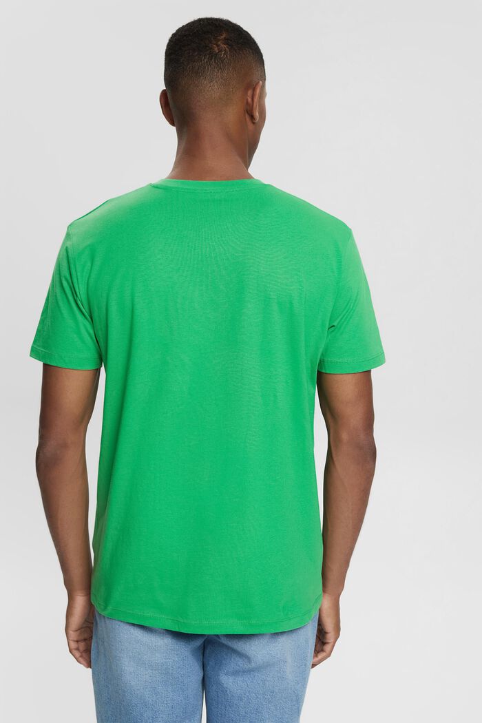 Jersey T-shirt with an embroidered logo, GREEN, detail image number 4