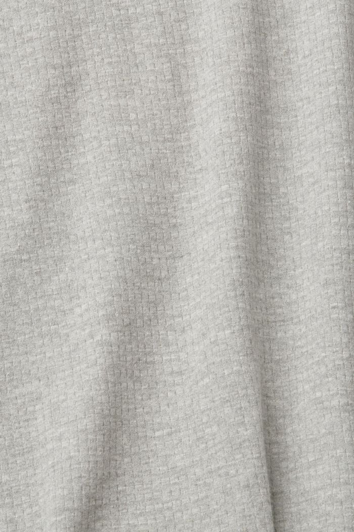 Ribbed long sleeve top, LIGHT GREY, detail image number 5