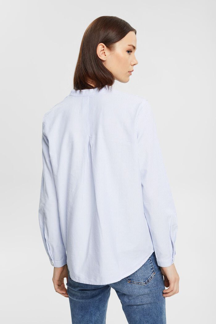 Long sleeved oxford striped blouse, LIGHT BLUE 3, detail image number 3