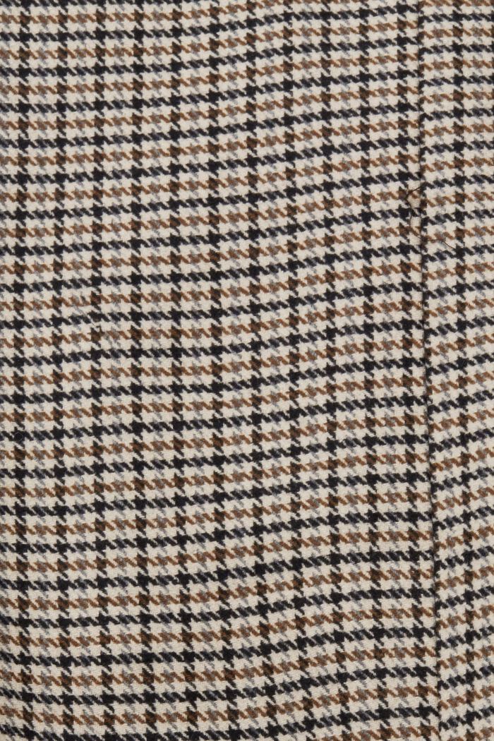 Knit Houndstooth Coat, CREAM BEIGE, detail image number 1