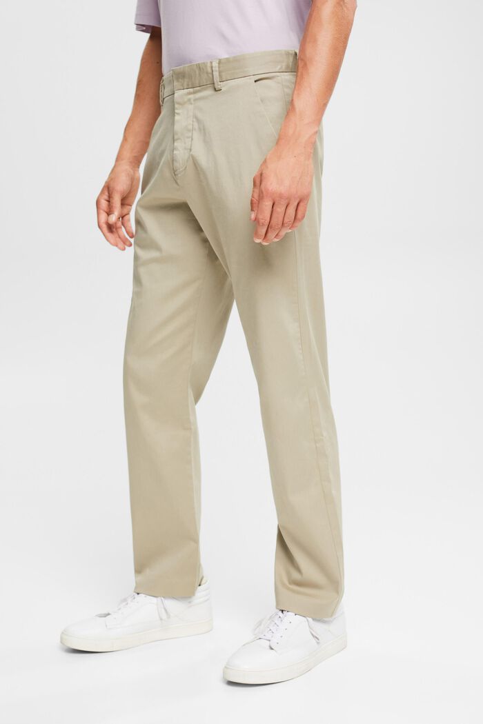 Containing TENCEL™: chinos, BEIGE, detail image number 1